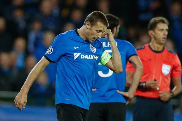 Club s Timmy Simons pictured during the third game of the group stage of the UEFA Champions League competition between Belgian first division soccer team Club Brugge KV and Portugese club FC Porto in Brugge, Tuesday 18 October 2016. BRUNOxFAHY  x04959956x