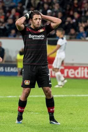 Javier Chicharito Hernandez (Bayer 04 Leverkusen 7) beim Championsleague Spiel zwischen Bayer 04 Leverkusen und den Tottenham Hotspur am 18.10.2016, Leverkusen Copyright: xSchuelerx xEibnerx-xPressefotox EP_JSE