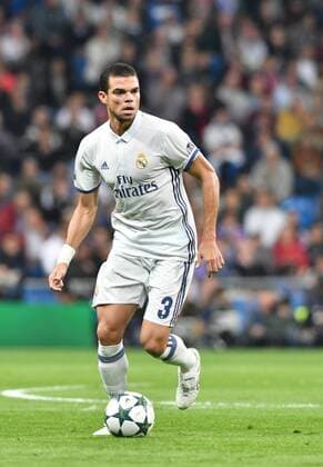 Pepe (Real Madrid) in action during the UEFA Champions League match between Real Madrid and Legia Warszawa played at Estadio Santiago Bernabeu, Madrid  xJ.M.Colomox xx