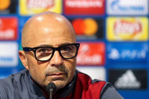 SOCCER - CL, Zagreb vs Sevilla ZAGREB,CROATIA,18.OCT.16 - SOCCER - UEFA Champions League, group stage, GNK Dinamo Zagreb vs Sevilla FC, press conference PK Pressekonferenz Image shows head coach Jorge Sampaoli (Sevilla). GEPAxpictures xMaticxKlansek