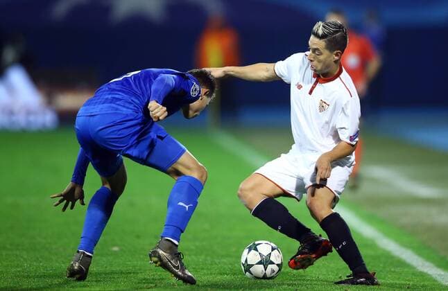 UEFA Champions League, GNK Dinamo - Sevilla 18.10.2016., Maksimir Stadium, Zagreb - UEFA Champions League, Group H, Round 3, GNK Dinamo - Sevilla FC.Samir Nasri.  SlavkoxMidzorPIXSELL
