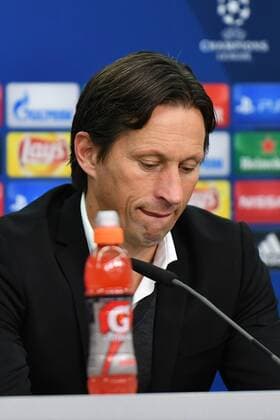 GER, Bayer Leverkusen (GER) vs. Tottenham Hotspur (GBR) 18.10.2016, BAYARENA, Leverkusen, Gruppe E, GER, Bayer Leverkusen (GER) vs. Tottenham Hotspur (GBR) im Bild: Pressekonferenz nach dem Spiel Roger Schmidt (Trainer Leverkusen), Foto © nordphoto Meuter nordphotox xMeuter