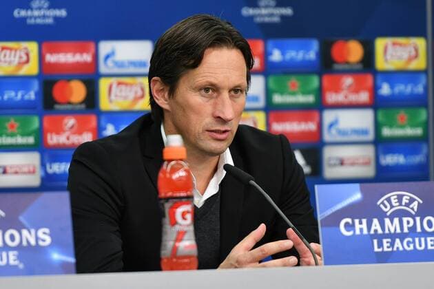 GER, Bayer Leverkusen (GER) vs. Tottenham Hotspur (GBR) 18.10.2016, BAYARENA, Leverkusen, Gruppe E, GER, Bayer Leverkusen (GER) vs. Tottenham Hotspur (GBR) im Bild: Pressekonferenz nach dem Spiel Roger Schmidt (Trainer Leverkusen), Foto © nordphoto Meuter nordphotox xMeuter