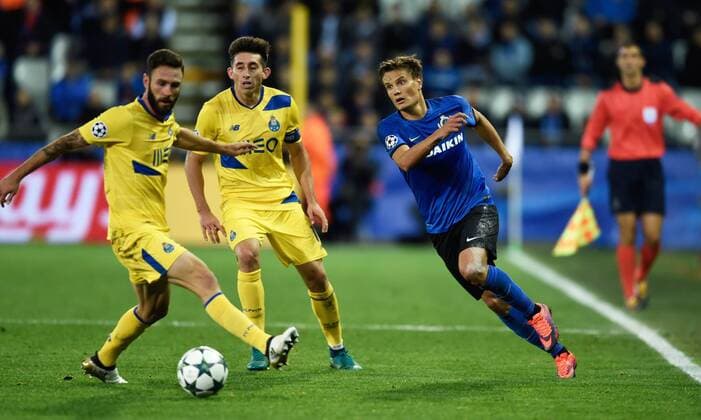 Jelle Vossen forward of Club Brugge FOOTBALL : FC Bruges vs FC Porto - Ligue des Champions - 18 10 2016 Photonews Panoramic 