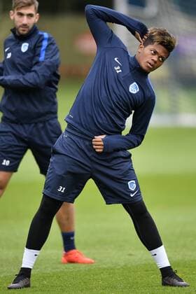 Genk s Leon Bailey pictured during a training of Belgian soccer team RC Genk, Wednesday 19 October 2016, in Genk. Tomorrow Genk is playing the third game of the group stage of the Europa League competition against Portuguese team Athletic Bilbao. YORICKxJANSENS  x04960164x