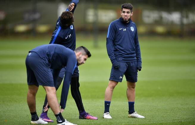 Genk s Alejandro Pozuelo pictured during a training of Belgian soccer team RC Genk, Wednesday 19 October 2016, in Genk. Tomorrow Genk is playing the third game of the group stage of the Europa League competition against Portuguese team Athletic Bilbao. YORICKxJANSENS  x04960175x