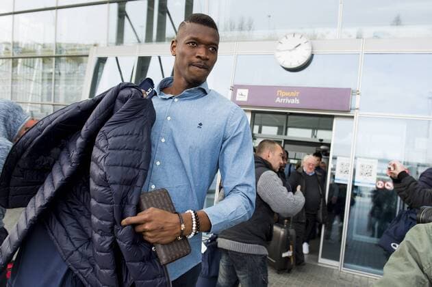 Gent s Kalifa Coulibaly pictured during the arrival of Belgian soccer team KAA Gent, Wednesday 19 October 2016, in Lviv, Ukraine. Tomorrow Gent is playing Ukraine club Shaktar Donetsk in the third match of the group stage of the Europa League competition. JASPERxJACOBS  x04960434x