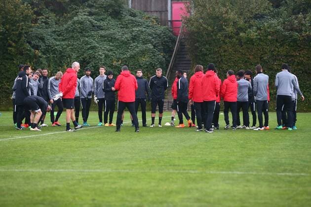 SOCCER - EL, RBS vs Nice, preview SALZBURG,AUSTRIA,19.OCT.16 - SOCCER - UEFA Europa League, group stage, Red Bull Salzburg vs OGC Nice, preview, final training RBS. Image shows the team of RBS. GEPAxpictures xFelixxRoittner