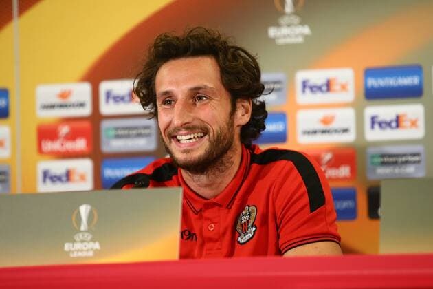 SOCCER - EL, RBS vs Nice, preview SALZBURG,AUSTRIA,19.OCT.16 - SOCCER - UEFA Europa League, group stage, Red Bull Salzburg vs OGC Nice, preview, press conference PK Pressekonferenz Nice. Image shows Paul Baysse (Nice). GEPAxpictures xFelixxRoittner