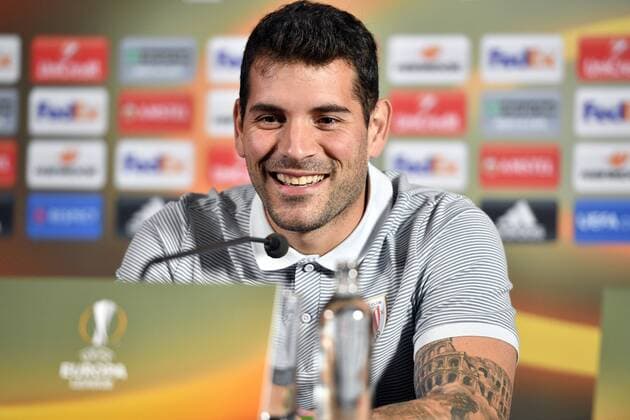 Athletic s goalkeeper Iago Herrerin pictured during a press conference PK Pressekonferenz of Portuguese soccer team Athletic Bilbao, Wednesday 19 October 2016, in Genk. Tomorrow Bilbao is playing the third game of the group stage of the Europa League competition against Belgian soccer team RC Genk. YORICKxJANSENS  x04960789x