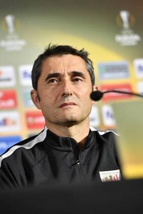 Athletic s head coach Spanish Ernesto Valverde pictured during a press conference PK Pressekonferenz of Portuguese soccer team Athletic Bilbao, Wednesday 19 October 2016, in Genk. Tomorrow Bilbao is playing the third game of the group stage of the Europa League competition against Belgian soccer team RC Genk. YORICKxJANSENS  x04960782x