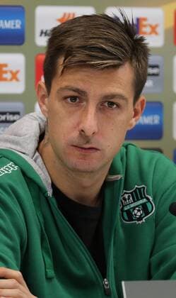 SOCCER - EL, Rapid vs Sassuolo, preview VIENNA,AUSTRIA,19.OCT.16 - SOCCER - UEFA Europa League, group stage, SK Rapid Wien vs US Sassuolo Calcio, preview, press conference PK Pressekonferenz Sassuolo. Image shows Francesco Acerbi (Sassuolo). Keywords: Wien Energie. GEPAxpictures xFranzxPammer