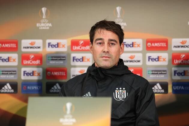 Anderlecht s head coach Rene Weiler pictured during a press conference PK Pressekonferenz of Belgian soccer team RSC Anderlecht, Wednesday 19 October 2016, in Mainz, Germany. Tomorrow Anderlecht is playing German club FSV Mainz in the third match of the group stage of the Europa League competition. VIRGINIExLEFOUR  x04960804x