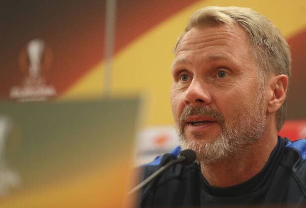 SOCCER - EL, Roma vs A.Wien, preview ROME,ITALY,19.OCT.16 - SOCCER - UEFA Europa League, group stage, AS Roma vs FK Austria Wien, preview, press conference PK Pressekonferenz A.Wien. Image shows head coach Thorsten Fink (A.Wien). GEPAxpictures xChristianxOrt