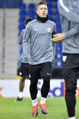 Athletic s forward Iker Muniain pictured during a training of Portuguese soccer team Athletic Bilbao, Wednesday 19 October 2016, in Genk. Tomorrow Bilbao is playing the third game of the group stage of the Europa League competition against Belgian soccer team RC Genk. YORICKxJANSENS  x04960872x