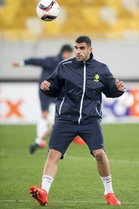 Gent s Stefan Mitrovic pictured in action during a training of Belgian soccer team KAA Gent, Wednesday 19 October 2016, in Lviv, Ukraine. Tomorrow Gent is playing Ukraine club Shaktar Donetsk in the third match of the group stage of the Europa League competition. JASPERxJACOBS  x04960949x