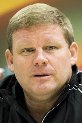 Gent s head coach Hein Vanhaezebrouck pictured during a press conference PK Pressekonferenz of Belgian soccer team KAA Gent, Wednesday 19 October 2016, in Lviv, Ukraine. Tomorrow Gent is playing Ukraine club Shaktar Donetsk in the third match of the group stage of the Europa League competition. JASPERxJACOBS  x04960970x