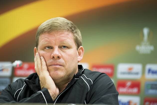 Gent s head coach Hein Vanhaezebrouck pictured during a press conference PK Pressekonferenz of Belgian soccer team KAA Gent, Wednesday 19 October 2016, in Lviv, Ukraine. Tomorrow Gent is playing Ukraine club Shaktar Donetsk in the third match of the group stage of the Europa League competition. JASPERxJACOBS  x04960966x
