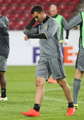 Anderlecht s Ivan Obradovic pictured during a training of Belgian soccer team RSC Anderlecht, Wednesday 19 October 2016, in Mainz, Germany. Tomorrow Anderlecht is playing German club FSV Mainz in the third match of the group stage of the Europa League competition. VIRGINIExLEFOUR  x04960975x