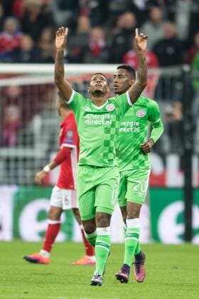 Luciano Narsingh (PSV Eindhoven 11) beim Torjubel nach dem Treffer zum 2:1 beim Championsleague Spiel zwischen Bayern Muenchen und dem PSV Eindhoven am 19.10.2016, Muenchen Copyright: xSchülerx xEibner-Pressefotox EP_jse