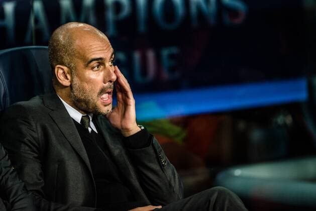October 19, 2016 - Barcelona, Catalonia, Spain - Manchester City head coach PEP GUARDIOLA looks on prior to the Champions League match between FC Barcelona Barca and Manchester City at the Camp Nou stadium in Barcelona FC Barcelona v Manchester City - Champions League - ZUMAo105 20161019_zap_o105_008