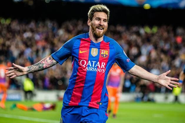 Bilder des Tages - SPORT October 19, 2016 - Barcelona, Catalonia, Spain - FC Barcelona Barca forward MESSI celebrates his goal during the Champions League match between FC Barcelona and Manchester City at the Camp Nou stadium in Barcelona FC Barcelona v Manchester City - Champions League - ZUMAo105 20161019_zap_o105_002
