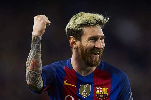 19.10.2016, xslx, Fussball UEFA Champions League, FC Barcelona Barca - FC Manchester City, emspor, v.l. Lionel Messi (FC Barcelona) Jubelt nach dem Tor zum 2-0 Barcelona