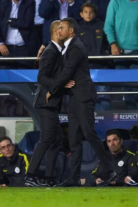 19.10.2016, xslx, Fussball UEFA Champions League, FC Barcelona Barca - FC Manchester City, emspor, v.l. Pep Guardiola coach (Manchester City), Luis Enrique coach (FC Barcelona) Barcelona