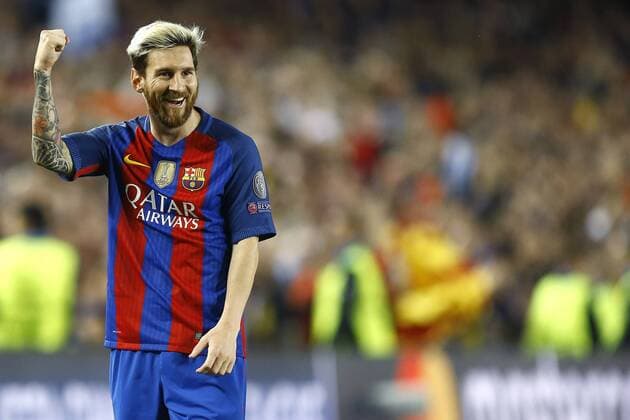 Lionel Messi of FC Barcelona Barca scoredduring the UEFA Champions League group C match between FC Barcelona and Manchester City on October 19, 2016 at the Camp Nou stadium in Barcelona, Spain. FC Barcelona v Manchester City UEFA Champions League 2016 2017 xVIxxIVx 6427064