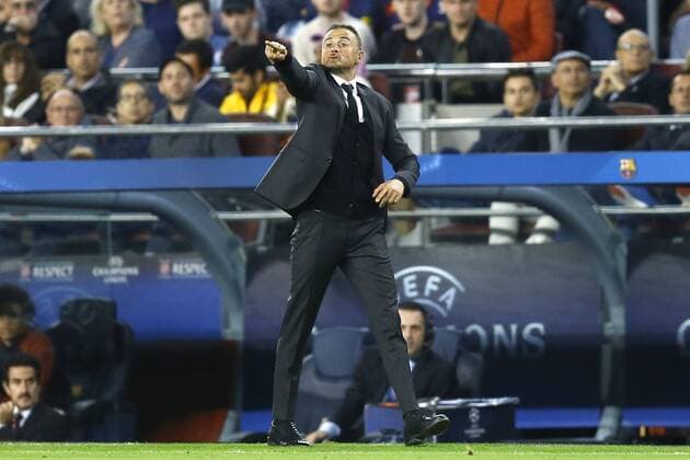(l-r) Luis Enrique Martinez of FC Barcelonaduring the UEFA Champions League group C match between FC Barcelona Barca and Manchester City on October 19, 2016 at the Camp Nou stadium in Barcelona, Spain. FC Barcelona v Manchester City UEFA Champions League 2016 2017 xVIxxIVx 6427083