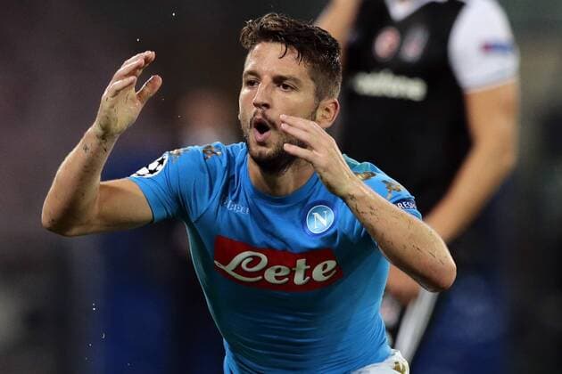 Fußball, SSC Neapel - Besiktas Istanbul Dries Mertens Napoli, dejection Napoli 19-10-2016 SSC Napoli vs. Besiktas Istanbul Football Calcio UEFA Champions League 2016 2017 Group B. SSC Napoli vs. Besiktas Istanbul cesarexpurini