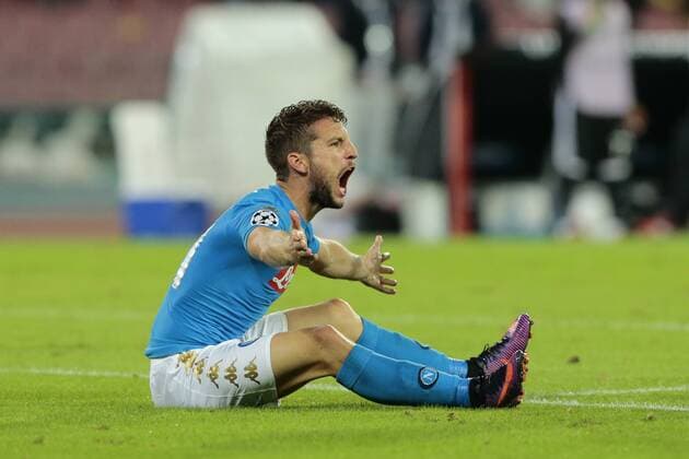 Fußball, SSC Neapel - Besiktas Istanbul Dries Mertens Napoli, Napoli 19-10-2016 SSC Napoli vs. Besiktas Istanbul Football Calcio UEFA Champions League 2016 2017 Group B. SSC Napoli vs. Besiktas Istanbul cesarexpurini