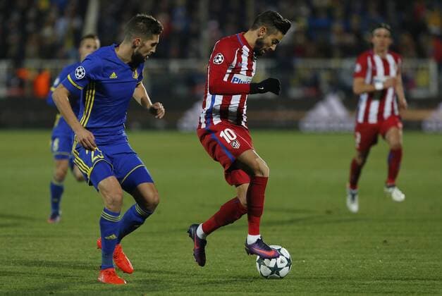 Fußball, CL, FK Rostow - Atletico Madrid Carrasco. Champions League match between FK Rostov and Atletico Madrid. In this picture, Carrasco. xPabloxGarciax 