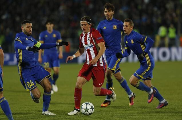 Fußball, CL, FK Rostow - Atletico Madrid Filipe Luis. Champions League match between FK Rostov and Atletico Madrid. In this picture, Filipe Luis. xPabloxGarciax 