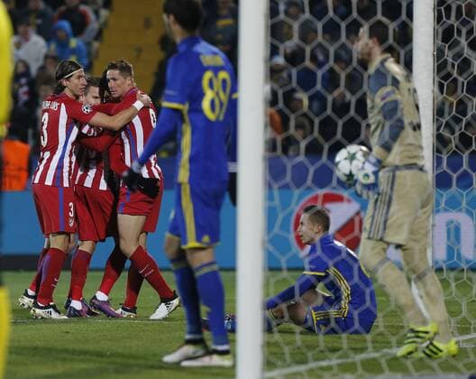 Fußball, CL, FK Rostow - Atletico Madrid Carrasco. Champions League match between FK Rostov and Atletico Madrid. In this picture, Carrasco celebrates his goal. xPabloxGarciax 