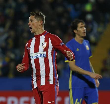 Fußball, CL, FK Rostow - Atletico Madrid Champions League match between FK Rostov and Atletico Madrid. In this picture, Fernando Torres. xPabloxGarciax 