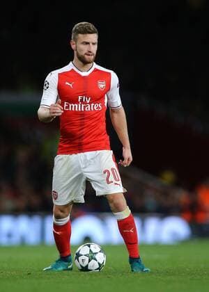 19.10.2016. Emirates Stadium, London, England. UEFA Champions League Football. Arsenal versus PFC Ludogorets Razgrad. Arsenal Defender Shkodran Mustafi on the ball xMarkxKertonx  ActionPlus11801988