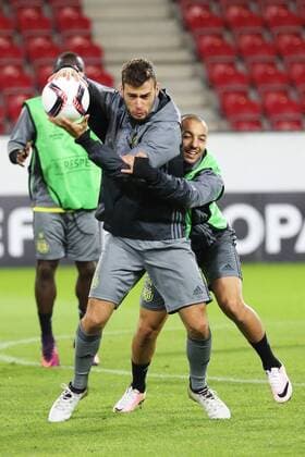 WOUT FAES, SOFIANE HANNI TRAINING RSC ANDERLECHT MAINZ 