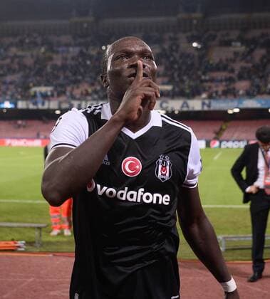 UEFA Champions League Group B match between Napoli and Besiktas at San Paolo Stadium in Napoli, Italy , 19 October 2016. Final Score : Napoli 2 - Besiktas 3 Pictured Vincent Aboubakar of Besiktas . 