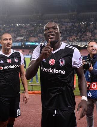 UEFA Champions League Group B match between Napoli and Besiktas at San Paolo Stadium in Napoli, Italy , 19 October 2016. Final Score : Napoli 2 - Besiktas 3 Pictured Vincent Aboubakar of Besiktas . 