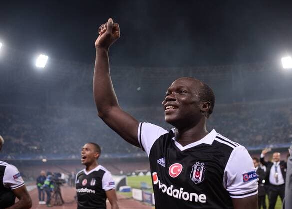 UEFA Champions League Group B match between Napoli and Besiktas at San Paolo Stadium in Napoli, Italy , 19 October 2016. Final Score : Napoli 2 - Besiktas 3 Pictured Vincent Aboubakar of Besiktas . 