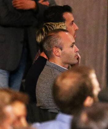 BARCELONA -october 20- SPAIN: Leo Messi, Andres Iniesta and Sergio Busquets during the gala of the trophy golden boot, on october20, 2016.  xJoanxValls Urbanandsportx xLUS-SUAREZ-GOLDEN-BOOTx