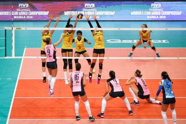 Philippines: Pomi-CAS Vs PSL at FIVB in Manila Pomi Cassalmaggiore won in straight sets (3-0) over Manila PSL-F2 Logistiscs at the FIVB Women s Club World Championships at the Mall of Asia Arena in Pasay CIty.  JxGerardxSeguiax xPacificxPress