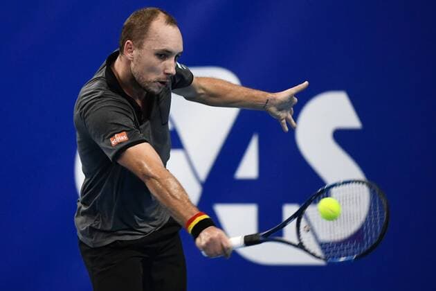 Belgian Steve Darcis pictured during the second round match between Belgian Steve Darcis ATP Tennis Herren 115) and Romanian Marius Copil (ATP 194) at the first edition of the European Open - ATP Antwerpen on hardcourt, from 17 to 23 October, in Antwerp, Thursday 20 October 2016. DIRKxWAEM  x04962151x