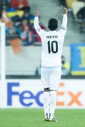 Gent s Renato Neto reacts during a third game of the group stage (group H) of the Europa League competition between Ukraine club Shaktar Donetsk and Belgian soccer team KAA Gent, Thursday 20 October 2016, in Lviv, Ukraine. JASPERxJACOBS  x04962340x