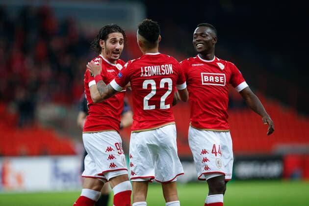 Standard s Junior Edmilson celebrates after scoring during a third game of the group stage (group G) of the Europa League competition between Belgian soccer team Standard de Liege and Greek soccer team Panathinaikos, Thursday 20 October 2016, in Liege. BRUNOxFAHY  x04962438x