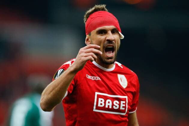Standard s Orlando Sa reacts during a third game of the group stage (group G) of the Europa League competition between Belgian soccer team Standard de Liege and Greek soccer team Panathinaikos, Thursday 20 October 2016, in Liege. BRUNOxFAHY  x04962495x