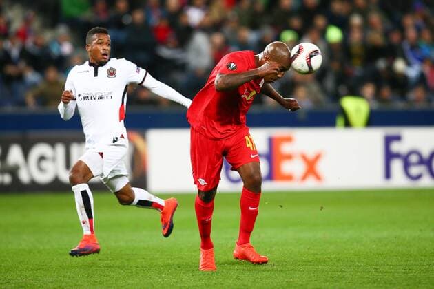 SOCCER - EL, RBS vs Nice SALZBURG,AUSTRIA,20.OCT.16 - SOCCER - UEFA Europa League, group stage, Red Bull Salzburg vs OGC Nice. Image shows Andre Wisdom (RBS). GEPAxpictures xFelixxRoittner