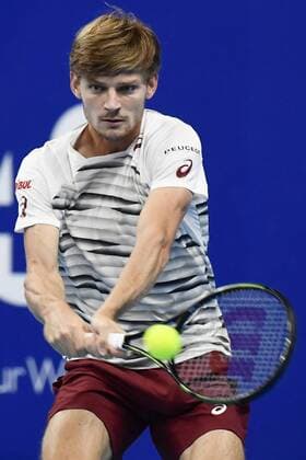 Belgian David Goffin pictured in action during the second round match between Belgian David Goffin ATP Tennis Herren 12) and Germany Florian Mayer (ATP 58) at the first edition of the European Open - ATP Antwerpen on hardcourt, from 17 to 23 October, in Antwerp, Thursday 20 October 2016. DIRKxWAEM  x04962633x