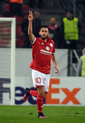 20.10.2016, xjhx, Fussball Europa League, FSV Mainz 05 - RSC Anderlecht, emspor, v.l. Yunus Malli (FSV Mainz 05), celebrate the goal, Torjubel zum 1:0 Mainz